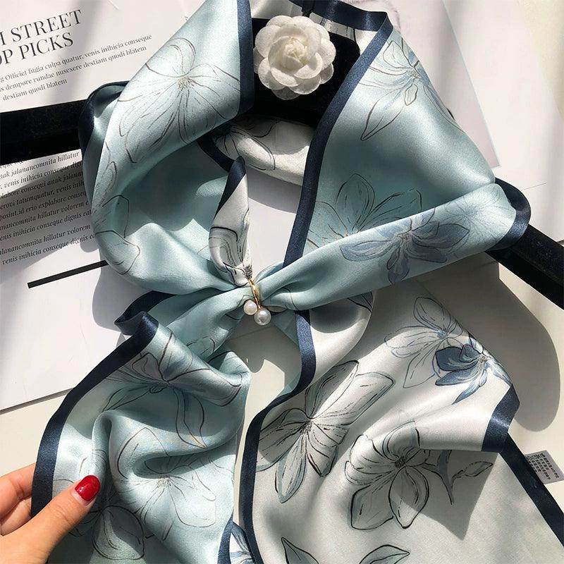 Mulberry silk scarf Double-sided silk scarf scarf streamer 636298573477 - COCOMELODY